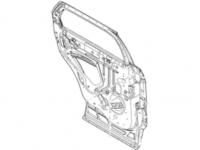 Door bare rear right Ford Explorer 11-19