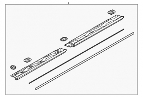 Right threshold Mazda CX-5 17-24 with seal, structure, worn