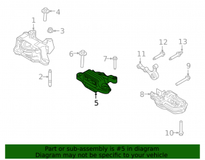 Left engine mount for Lincoln Corsair 20-25 2.0, 2.3