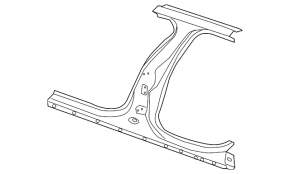 Body pillar central right Jaguar F-Pace X761 17- sawed off