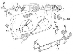 Door handle mechanism rear left Chevrolet Volt 16-