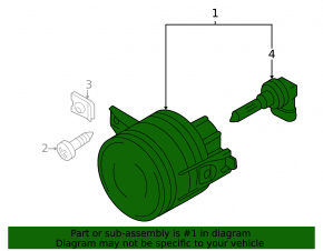 Left fog light for VW Jetta 05-10 without lenses