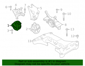 Right engine mount BMW X3 G01 22-24 sDrive30i, 2.0T RWD