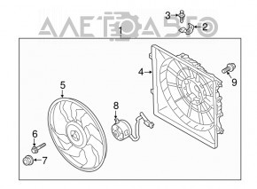 Diffuser radiator shroud bare Kia Sorento 16-20 2.4