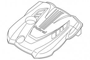 Kia Optima 11-16 hybrid engine cover, chrome bulged