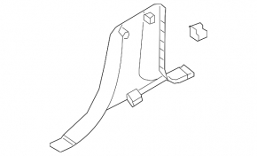Center pillar trim lower left Volvo XC90 16-22 black