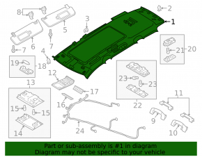 VW Atlas 18-23 headlining gray, for panoramic, for cleaning