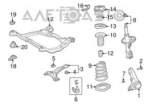 Front left shock absorber support for Lexus RX300 98-03