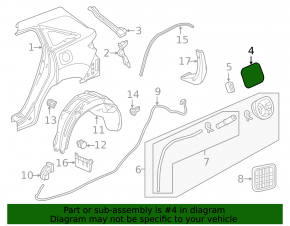 13-18 Acura RDX Fuel Door