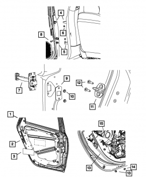 Rear left door stop for Dodge Dart 13-16