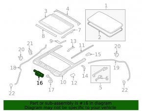 Hyundai Sonata 11-14 sunroof motor