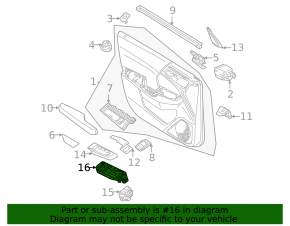 Mitsubishi Outlander 22-25 front left window lift control