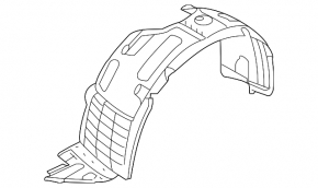 Front right fender liner for Hyundai Santa FE Sport 2013-2016 (pre-restored, USA)