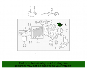 Actuator motor for heater air conditioner, upper right Lexus IS250 IS300 IS350 06-13