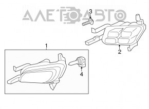 Fog lamp left PTF Kia Optima 14-15 TYC