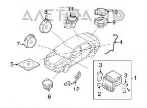Speaker rear left Hyundai Sonata 11-15 type 2