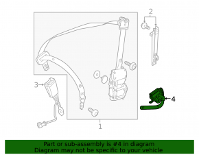 Driver's seat belt tensioner Mercedes C-class W205 15-21