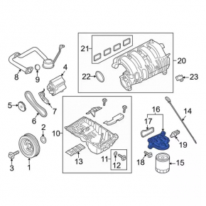 Ford Mustang mk6 Oil Filter Housing 15-23