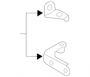 Upper front left door hinge for Ford Edge 15-24