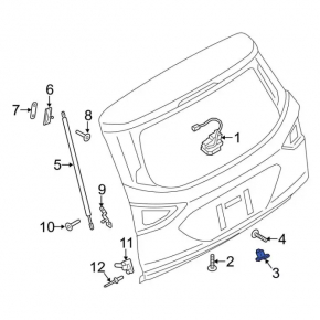 Ford Escape MK3 17-19 trunk lock hook