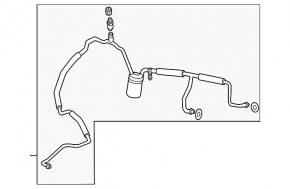 Chevrolet Volt 11-15 air conditioner compressor-heater hose