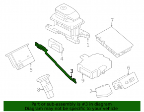 Nissan Ariya 23-25 center console adjustment button