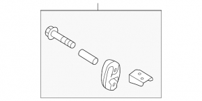 Rear left muffler bracket Hyundai Sonata 11-15 without rubber