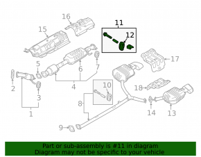 Rear left muffler bracket Hyundai Sonata 11-15 without rubber