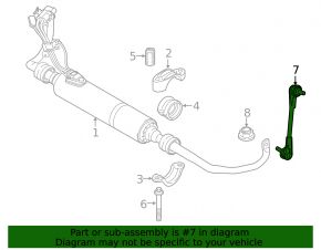 Front stabilizer link left BMW 5 G30 17-23 AWD CTR