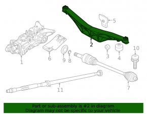 Rear Differential Bracket BMW X1 F48 16-22 AWD Type 2