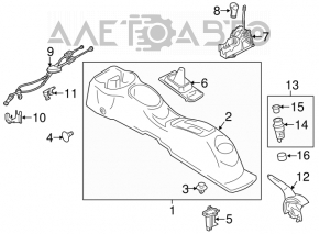 Gear shifter Nissan Versa 12-19 usa manual transmission
