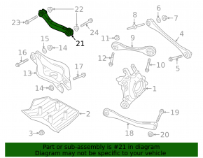 Upper rear left control arm for Toyota Supra 20-26