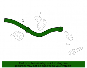 Front stabilizer bar for Lexus IS 14-24 AWD
