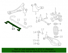 Lexus CT200h 11-17 rear stabilizer bar rusty