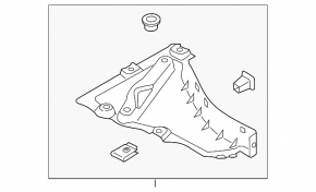 Front right fender liner, front part, Audi A7 19-25