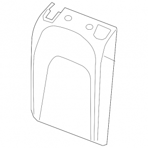 Right rear seat backrest for Audi E-Tron 19-23, dark gray leather, with belt
