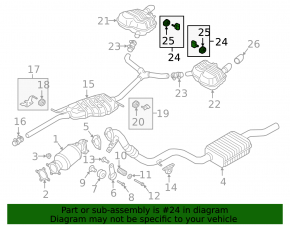 Rear right muffler bracket Audi Q7 16-