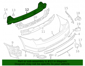 Rear bumper reinforcement BMW 7 G12 16-22