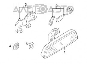 Interior mirror BMW X5 E70 07-13 auto-dimming, corrosion in the chip