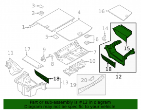 Trunk box right BMW 5 G30 18- 530e hybrid