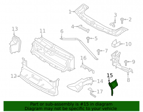 Front right fender duct BMW 4 F36 15-20