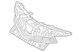 The radiator grille of a Toyota Prius V 15-17 rest is broken.