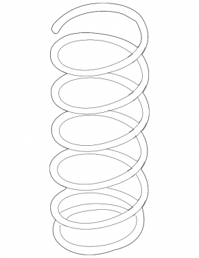 Front left spring Infiniti G25 G35 G37 4d 06-14