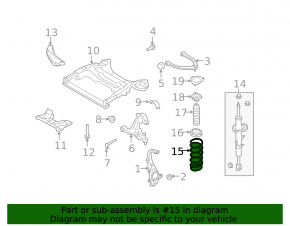 Front left spring Infiniti G25 G35 G37 4d 06-14