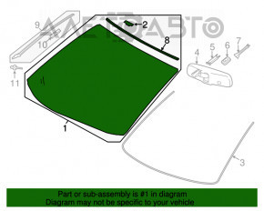 Toyota Highlander 14-16 Windshield