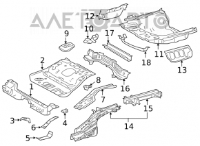 Trunk trough Toyota Camry v70 18-24 hybrid
