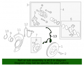 ABS sensor front left Kia Forte 4d 14-18