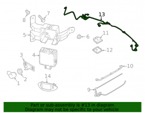 Wiring rear bumper VW Tiguan 18-21 for parking sensors