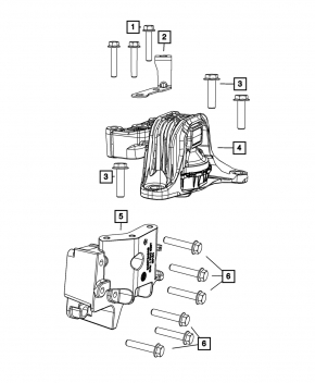 Engine mount right Fiat 500 12-14 manual transmission