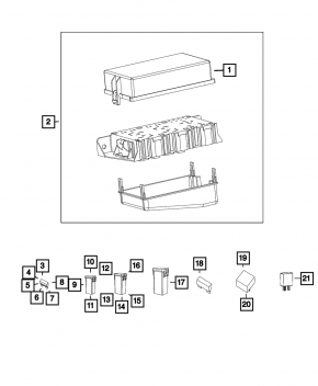 Dodge Durango Underhood Fuse Box 14